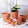 Low temperature ceramic flower pots red pottery international pots breathable clay flower pots succulent green plant containers landscape garden pots