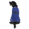 Veste réfléchissante pour grands chiens, vêtements d'hiver en coton réglable pour chien, manteau chaud en polaire pour animaux de compagnie, gilet imperméable pour petits, moyens et grands chiens, bleu