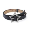 Belts Ins Cool Leather Belt Sweet For Spice White Rhinestones Girls Pink Women Black PU Star Jeans Denim Corset Y2K