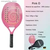 Racchette da tennis Camewin Racchetta da beach tennis Rosa Telaio in fibra di carbonio in carbonio con custodia protettiva Custodia morbida per racchetta da padel per principianti Q231109