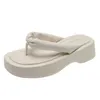 Slippers 2023 Summer Fashion Designer Flip Flops Women Thick Bottom Clip Toe Wedge Sandals Woman Platform Non Slip Beach Slides