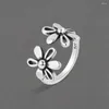 Wedding Rings Charming Boho Big Flower For Women Vintage Finger Ring 2023 Knuckle Female Fashion Jewelry Gifts