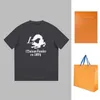 2023SS 남성용 TSHIRT 봄/여름 트렌드 패션 짧은 슬리브 티셔츠 고품질 자카드 여자 남성용 의류 크기 M-XXXL 컬러 흑백 Y77G55D