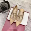 Strappy Dress Shoes Stud Sandals Sexy pointed Shoes Designer shoes Nude Fashion Wedding Rivets Women Pumps valentine size34-42