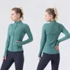 Veste de costume de Yoga pour femmes, haut de sport, course, serré, col debout, cardigan à fermeture éclair