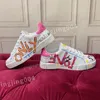 2023 Top Graffiti Witte Dames Portofino Schoenen Sneakers Muzieknoot Bloemen Liefde Hart Borduren Patch Koningin Sport Sneakers Voor Vrouwen hc220701