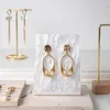Jewelry Pouches Acrylic White Est Earring Display Stand Holder Jewellery Organizer Packaging & Case Props