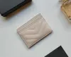 2023 nowych moda etui na karty kawior kobieta mini portfel projektant pure color prawdziwej skóry żwirowa tekstura luksusowy czarny portfel z pudełkiem