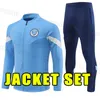 Survêtement HAALAND soccer Sets 23 24 DE BRUYNE PHILLIPS MANS CITIES GREALISH FERRAN MAHREZ MANCHESTERS FODEN 2023 2024 veste d'entraînement coupe-vent Hoodies