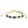 Pulseras con dijes Tejido turco Lucky Evil Eye Pulseras para mujeres Hombres Ojos azules Trenzado Cuerda roja Pulsera Amistad Joyería Dhgarden Dhzwj