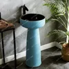 Bathroom Sink Faucets Column Type Vertical Wash Basin Integrated Washbasin Pedestal Household Floor