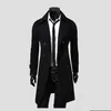 Heren Trenchcoats Heren Double Breasted Jas 2023 Winter Wolmix Hoge Kwaliteit Mode Casual Slim Fit Effen Kleur Jas