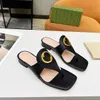 Fashion Designer Sandals Leather High-heeled Slippers Women GGity Classic Flip-Flops Summer safcxv