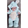 Rompers Winter Baby born Toddler Girls Clothes Rabbit Ear Hooded Jumpsuit infant Costume Fleece Thick boys Romper pajama 230407