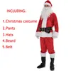 Tematdräkt DiMusi Santa Claus Cosplay Costume Dady i kostymkläder klädd vid julen av män fem bunslot kostym för varma vuxna 231108
