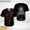 Casual shirts voor heren Halloween Horror Charaters Custom Name Baseball Jersey Shirt 3D Gedrukte heren Hip Hop Tops-66