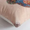 枕インドネシアエスニックスタイルカバー45x45cmレトロブルーエレファント装飾枕ホームカーオフィスソファ椅子枕カバー