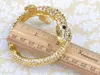 Bangle Womens Golden Tone Clear Rishonestons