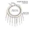 Choker Punk Metall Mesh Quaste Imitation Perle Kette Exquisite Strass Großen Schmetterling Anhänger Halskette Frauen Statement Schmuck