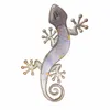 Dekoracje ogrodowe 2pcs metalowe gecko jaszczurka ścienna dekoracja do domu posągi na świeżym powietrzu
