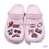 Shoe Parts Accessories Fast Delivery Designer Colorf Croc Charms Cartoon Design Pvc Rubber Clog Drop Shoes Dhhij