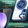 Crystal Clear Cell Phone Cases For Samsung Galaxy S24 S23 Plus Ultra FE Shockproof Kickstand Magnetic Car Mount Iphone 15 14 Plus 13 12 11 Phone Case