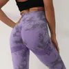 Leggings da donna Yoga senza cuciture Tie-Dye da donna Vita alta Sport Allenamento in palestra Collant push up Pantaloni sportivi da fitness dimagranti femminili