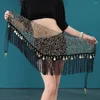 Scen Wear Sequins Belly Dance Hip Belt Women Tassel Coin Scarves for Performance