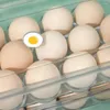 Storage Bottles 16grids Egg Box Refrigerator Fresh-Keeping Container With Lid Transparent Racks Kitchen Fridge Eggs Organizer