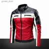 Vestes pour hommes Veste de moto Hommes Bomber Biker Vestes Fausse Fourrure Designer Manteau Homme Polaire Pilote Vintage Luxe Noir En Cuir Pardessus Q231109