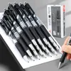 No Logo 10pcs 0.5mm Retractable Gel Pens Set Black Ink Ballpoint For Writing Refills Office Accessories School Supply Stationery