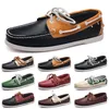 Hombres Zapatos casuales Negro Ocio barato Platas Taupe Dlives Marrón Grises Rojos Verde Caminando Bajo Suave Multi Cueros Zapatillas de deporte para hombre Entrenador al aire libre GAI