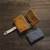 財布リークールハンドメイド本革の財布の男性ヴィンテージマルチポケットデザイン機能IDホルダーマネーバッグ