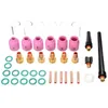 40pcs/lot tig kit kit torch collet gas lens pyrex cup cup accessories for wp-9/20/25 jlouo