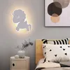 Wall Lamps Children's Room Bedside Modern Simple Cute Cartoon Boys And Girls Bedroom Lamp