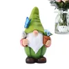 Garden Decorations Solar Gnome Resin Statue Fruit Ornament For Patio Yard Lawn Porch Housewarming Gifts