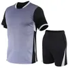 Men's Tracksuits 2 shirtsshorts Men's track and field uniform Gym fitness badminton sportswear Running jogging sportswear Exercise set 230408