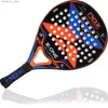 テニスラケットX-One Tennis Padel Racket 3Kカーボンファイバーラフな表面丸い形状EVAソフトMory Padel PADD Q231109