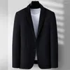 Erkek Suit 2023 Yüksek kaliteli moda hepsi bir arada yün takım elbise ceketi gençler için gündelik iş ince blazers tek göğüslü