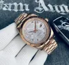 Zegarek obserwuje wysokiej jakości męskie serie dzienników w pełni automatyczny zegarek mechaniczny podwójny kalendarz Trzy igły zegarek stalowy
