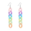 Dangle Brincos Coloridos Acrílico Doce Cor De Macaron Link Chain Longo Para Mulheres Boutique Verão Moda Jóias