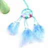 Pendant Necklaces Handmade Dream Catcher Wind Chimes Home Accessories Colorful Real Feather Girl Gift Bag Car Jewelry Bedroom Decoration