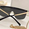 Designers Half Frame Oval Sunglasses for Men and Women Fashion Metal Polarized Light Glasses High Quality T stand Sunglasses protect case and chain CL40308