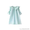 Pajamas Cute Children Girl's Lolita Dress Mint Green Ruffle Nightgowns.Vintage Toddler Kid's Nightdress Sleepshirts Princess Sleepwear R231108