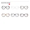 Solglasögonramar V Polygon Eyeglass Frame TR90 Anti Blue Light Glasses Women 2024 Flat Mirror Trend Gelgasses Female