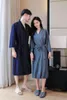 Women's Sleepwear El Bathrobe Thin Absorbent Sweat Steaming Pajamas Men's And Home Service Couples Nightgown Summer Morning Robe