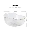 Bowls Japanese Hammer Pattern Gold Rimmed Glass Salad Bowl Nordic Style Clear Dessert Plate Ramen Large