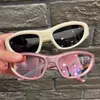 Solglasögon Y2K Sports Punk Women Brand Designer Cat Eye Goggle Men Luxury Sun Glasses UV400 Colorful Mirror Fashion Eyewear