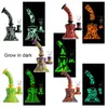 5 Style Halloween Hookahs 7 -calowy mini mały ośmiornica mocna szklana bong prysznic prysznicowe rury wodne 14 mm staw z przezroczystymi miskami DAB Bong Bongs