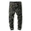 Style européen américain marque armée hommes jeans luxe hommes denim pantalon Moto Biker Slim Camouflage sexy jeans pantalon pour me251A